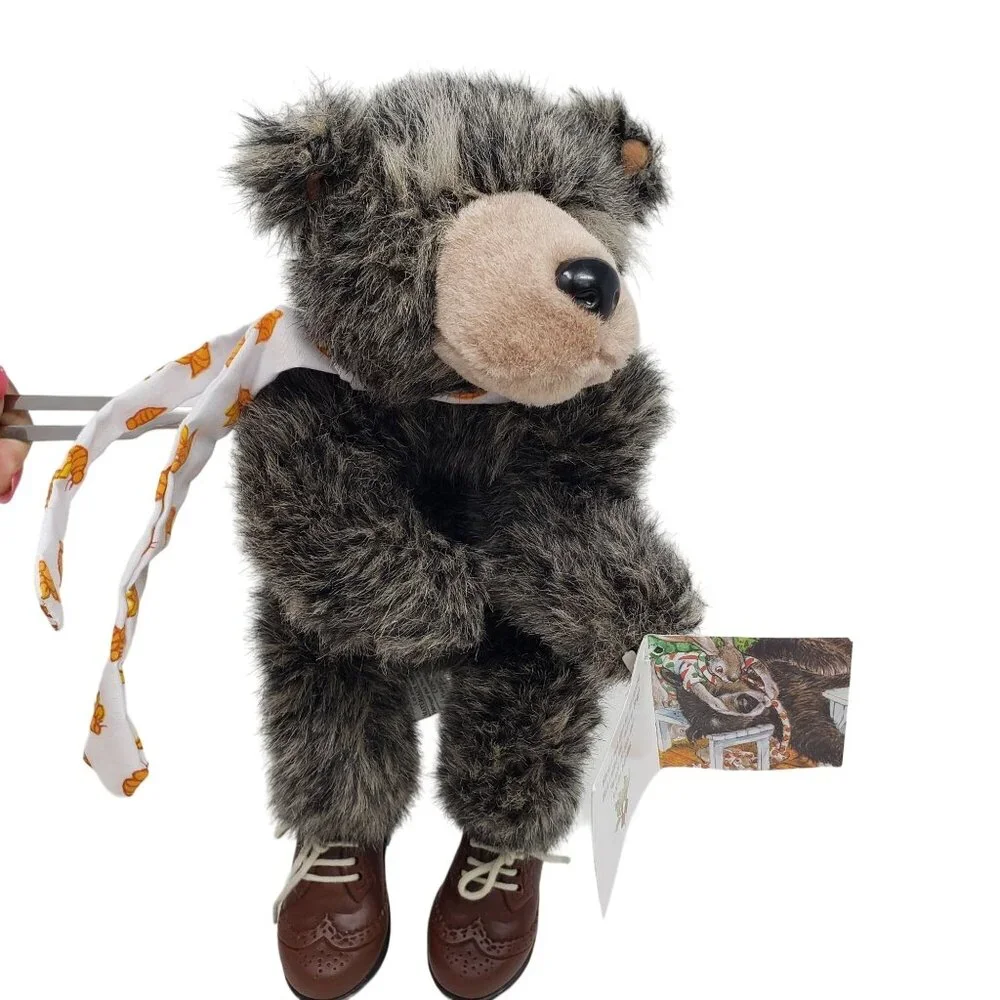 Tops & Bottoms Crocodile Creek Grizzly Bear Plush Stuffed Gray Brown with Shoes